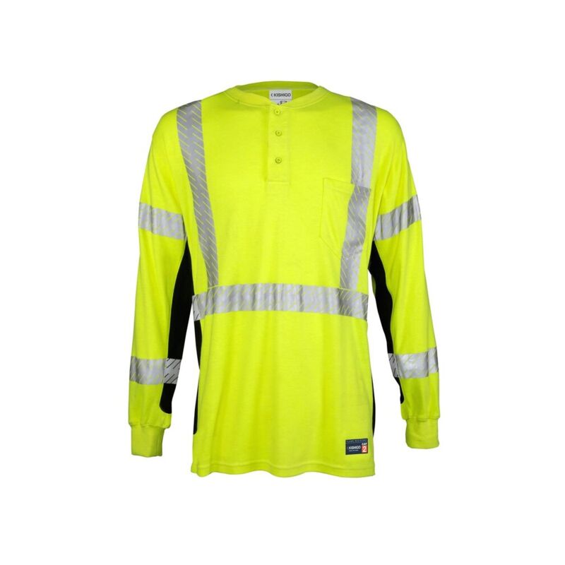 Unisex Tall FR Long Sleeve Henley T-Shirt Thumbnail