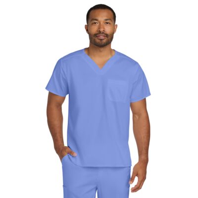 Unisex WorkFlex ™ Chest Pocket V Neck Top Thumbnail