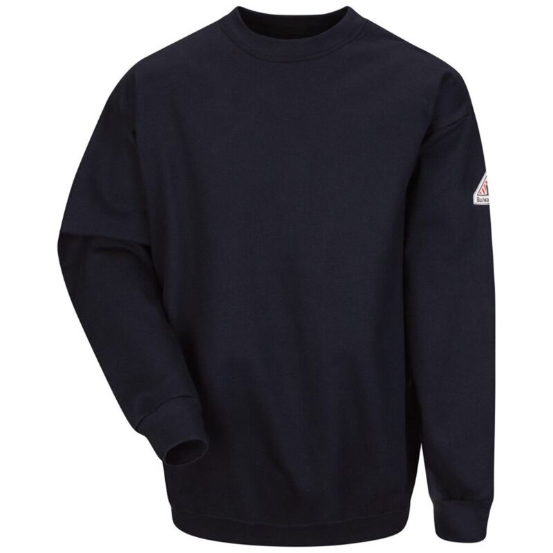 Pullover Crewneck Sweatshirt - Cotton/Spandex Blend - Tall Sizes Thumbnail