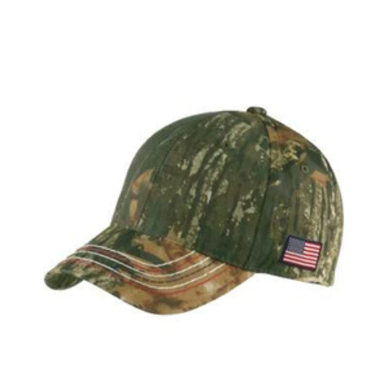 Americana Contrast Stitch Camouflage Cap Thumbnail