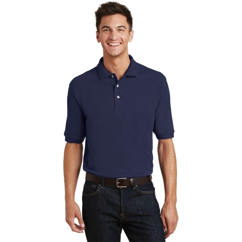 Pique Knit Polo with Pocket Thumbnail