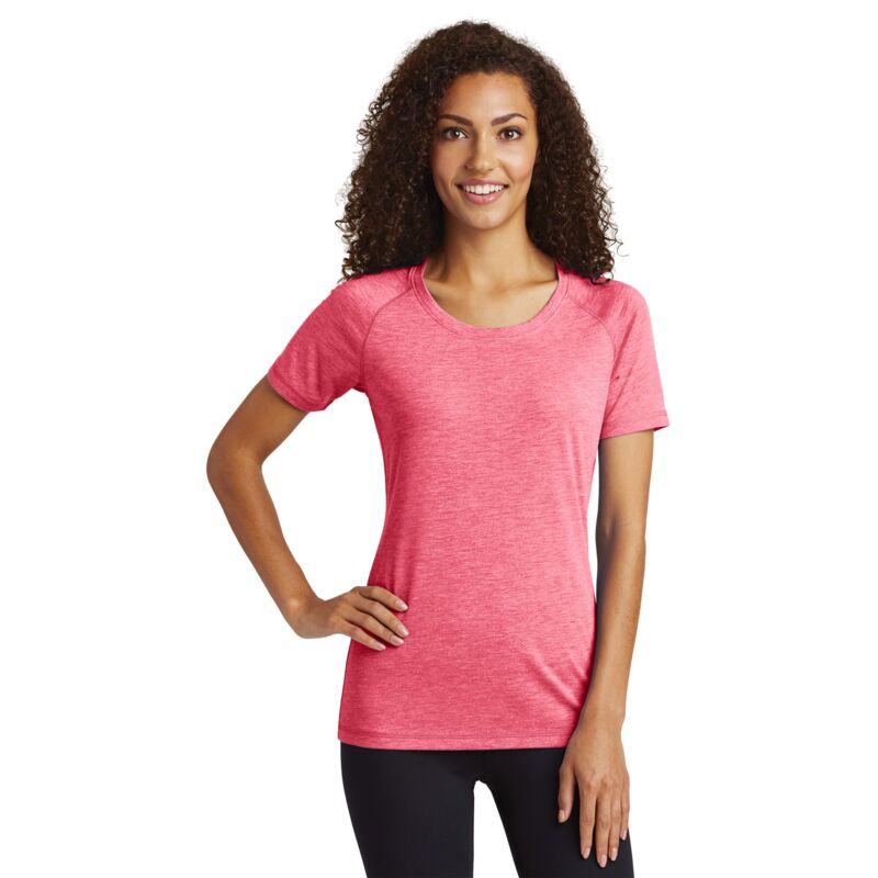 ® Ladies PosiCharge ® Tri Blend Wicking Scoop Neck Raglan Tee Thumbnail